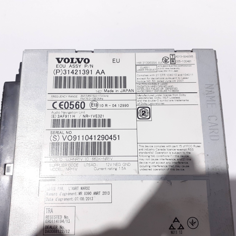Radio CD Volvo V60 2.4 Diesel 2014 31421391aa