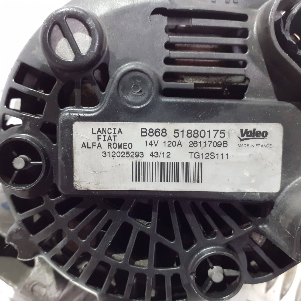 Alternator Alfa Romeo Mito-Citroen-Lancia-Fiat-Peugeot 1.3 Mullti-Jet 2013 B86851880175