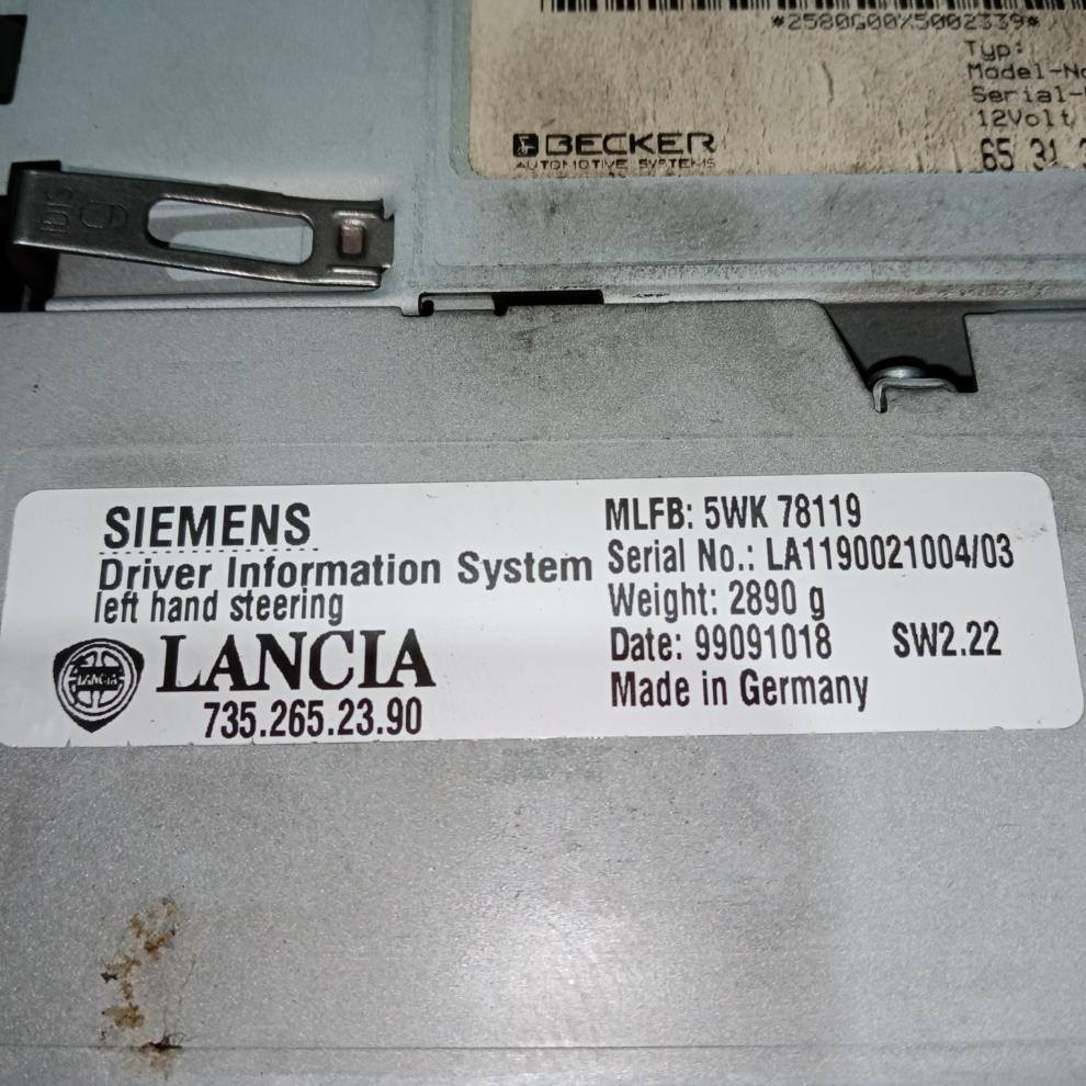 Display Bord Lancia Lybra SW 2.0 20V 1999-2000 7352652390