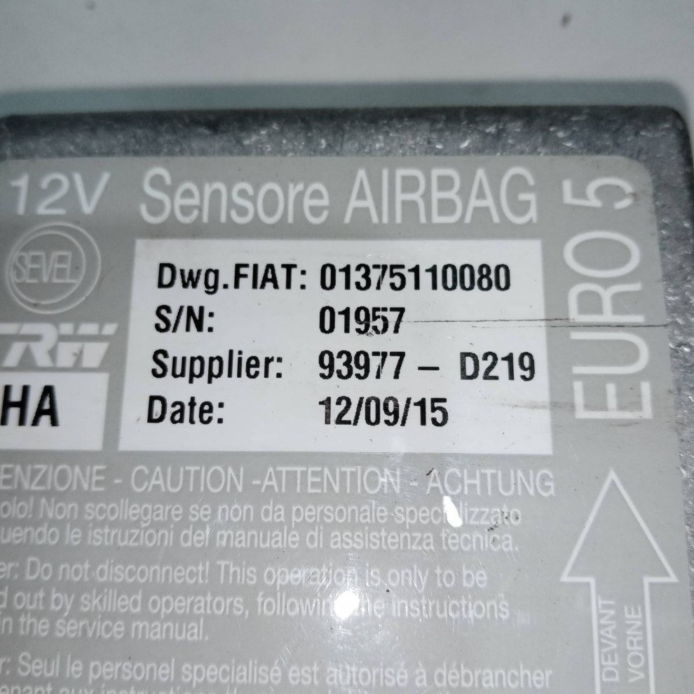 Calculator airbag Fiat Ducato-Citroen Jumper-Peugeot Boxer 2015 | 01375110080
