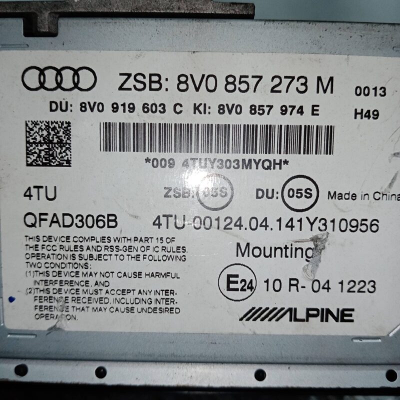Display navigatie Audi A3 Sportback 1.4 TFSI 2012-2021