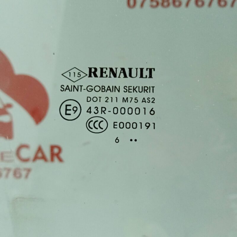 Geam usa dreapta fata Renault Megane II 2002-2006