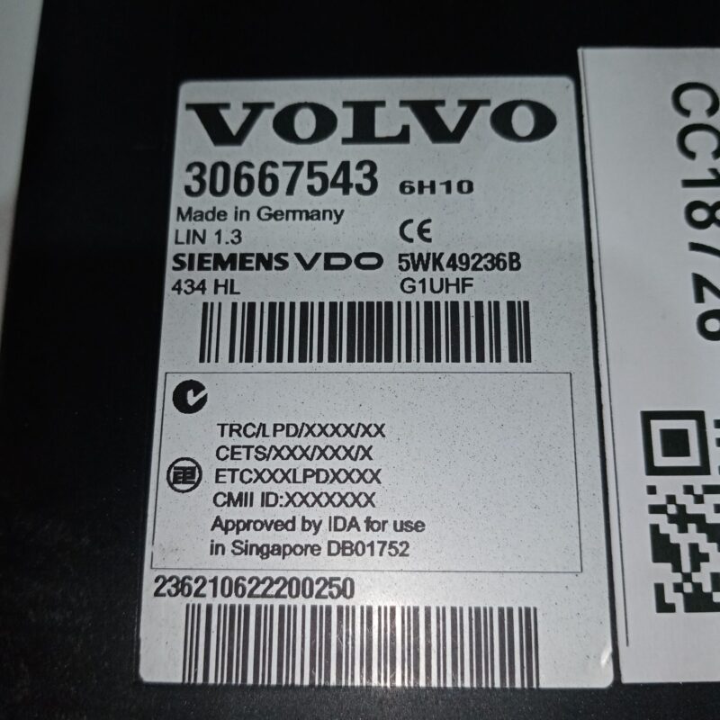 Modul Keyless Volvo S80 II 2006 - 2016