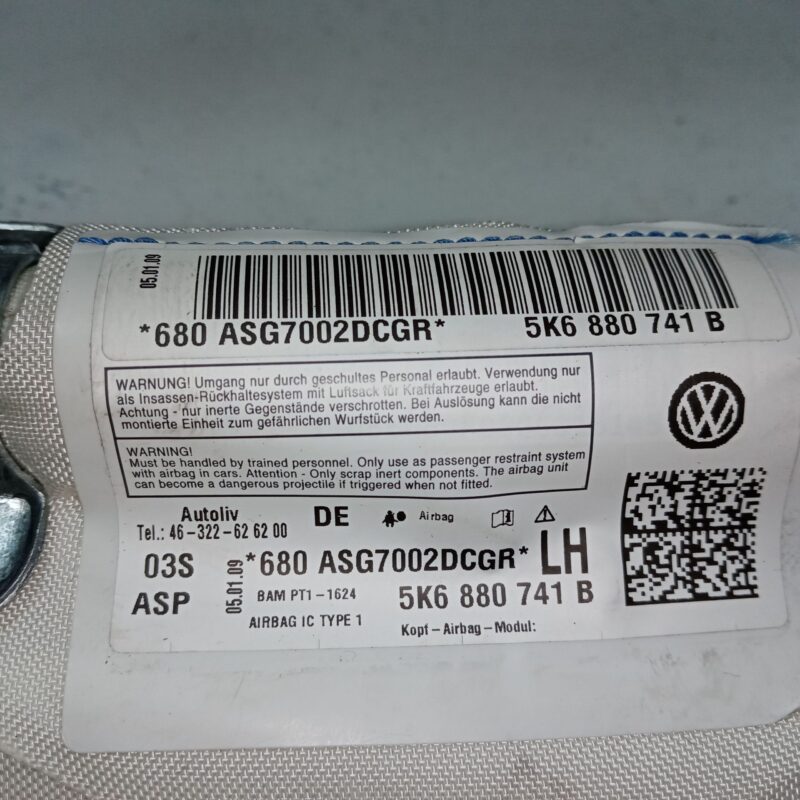 Airbag Cortina Stanga VW Golf VI 2009 – 2013