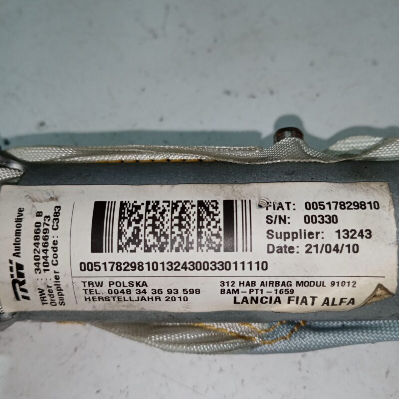 Airbag Cortina Stanga Fiat 500 2007 – 2014