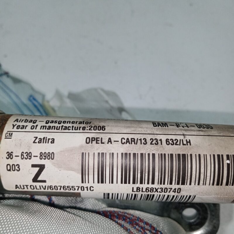 Airbag cortina stanga Opel Zafira B 2005 – 2011